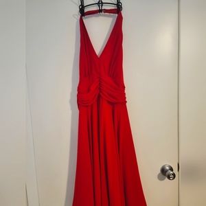 Gorgeous halter red dress